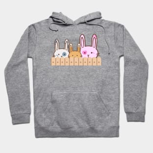 Peeping Rabbits Easter Bunnies Hoodie